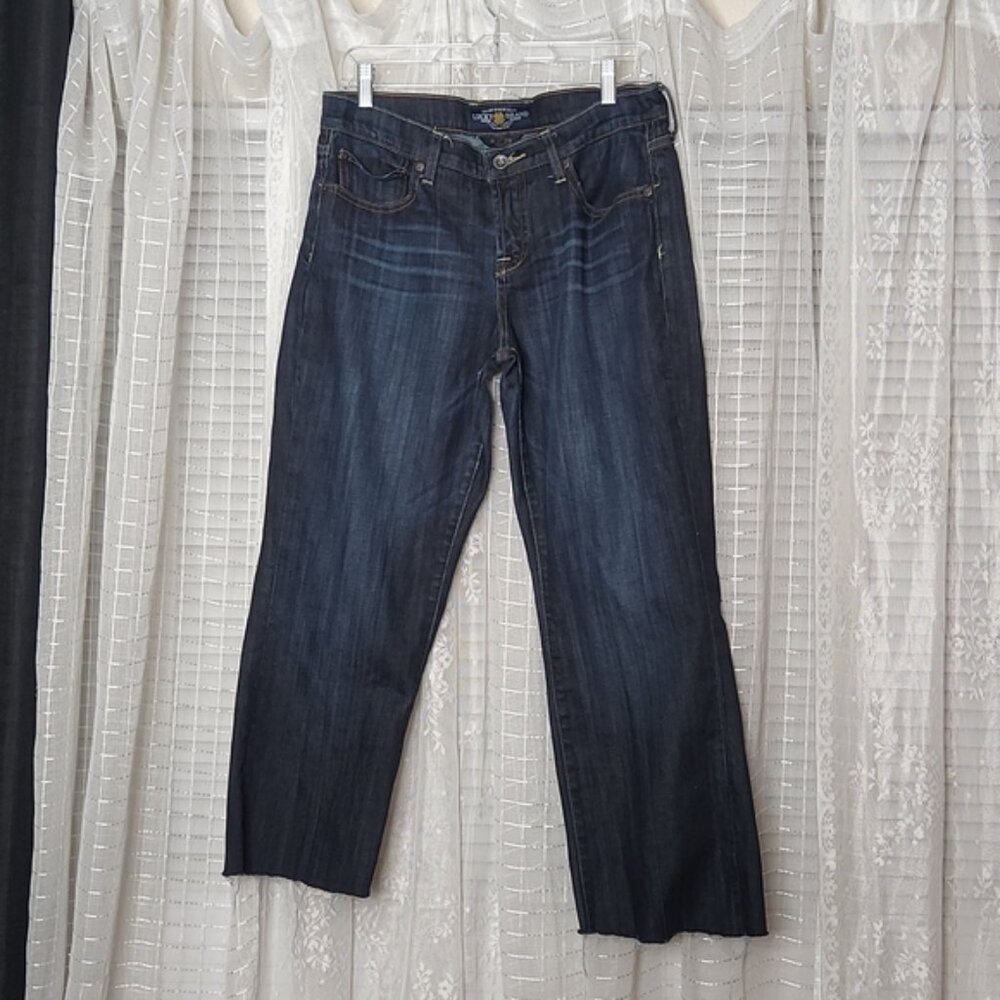 Lucky Brand Button Fly Dark Wash Denim "Easy Rider" Jeans Sz8/29